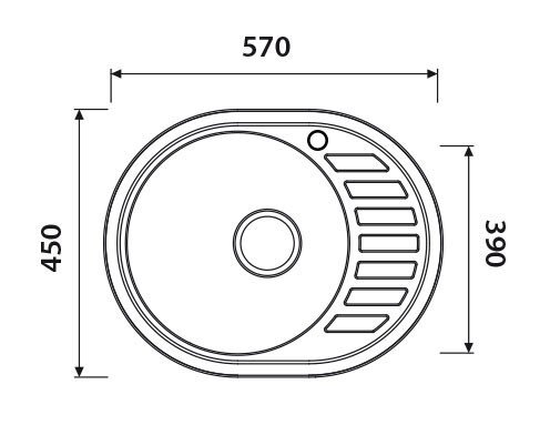 Мойка из нержавеющей стали Kaiser KSS-5745L Мойка из нержавеющей стали Kaiser KSS-5745L