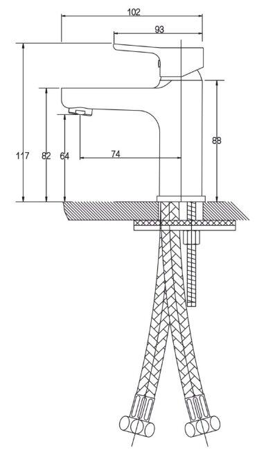 Смеситель Kaiser 63011 Vega для раковины