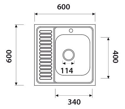 Мойка из нержавеющей стали Kaiser KSS-6060R