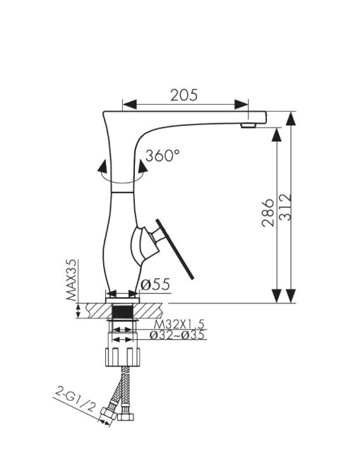Смеситель Kaiser 02044-2 Star для кухни