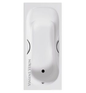 Ванна чугунная Vinsent Veron Aura 180x80 с отверстиями для ручек  (VAU1808045H)