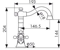 Смеситель Kaiser 44411-1 Carlson Style для раковины Смеситель Kaiser 44411-1 Carlson Style для раковины