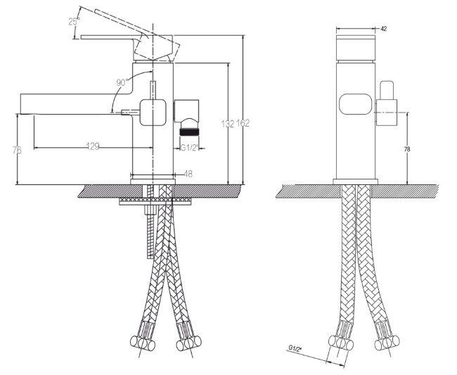Смеситель Kaiser 64088 Sharp для биде