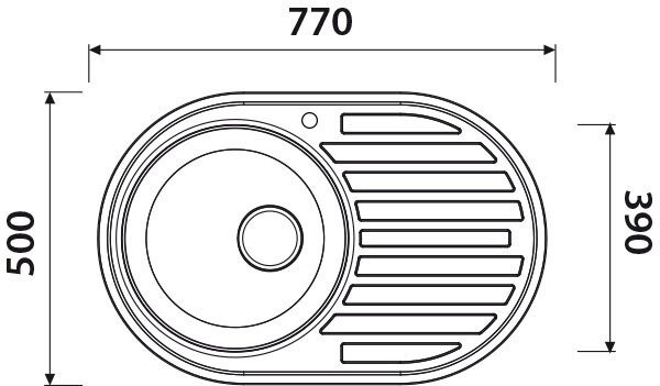 Мойка из нержавеющей стали Kaiser KSS-7750L Мойка из нержавеющей стали Kaiser KSS-7750L