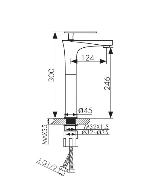 Смеситель Kaiser 02111 Star для раковины