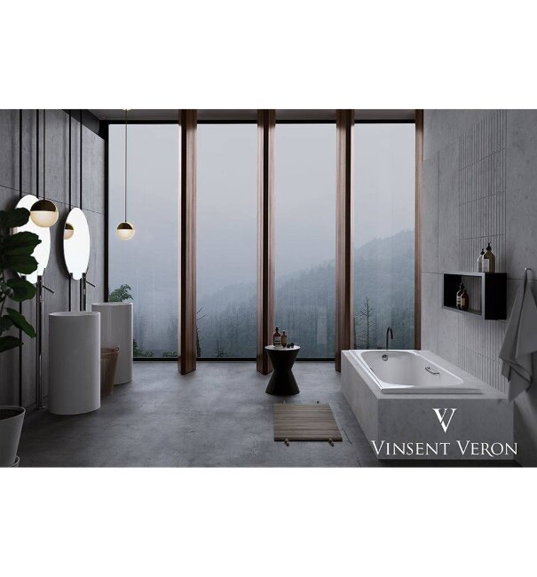 Ванна чугунная Vinsent Veron Concept 140x70 с отверстиями для ручек Ванна чугунная Vinsent Veron Concept 140x70 с отверстиями для ручек