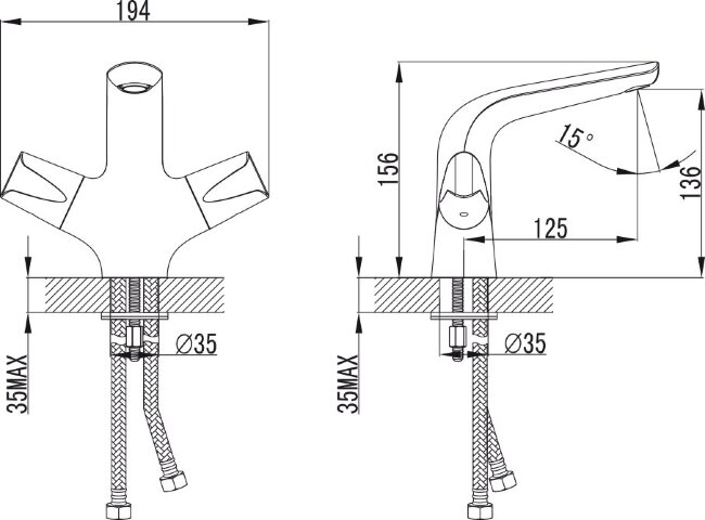 Смеситель Kaiser 46111 Suer для раковины Смеситель Kaiser 46111 Suer для раковины