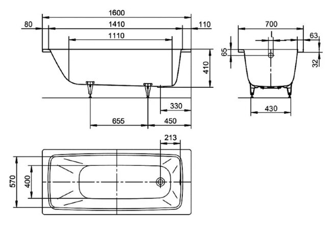Стальная ванна Kaldewei Cayono 160x70 mod. 748 274800010001 Стальная ванна Kaldewei Cayono 160x70 mod. 748 274800010001