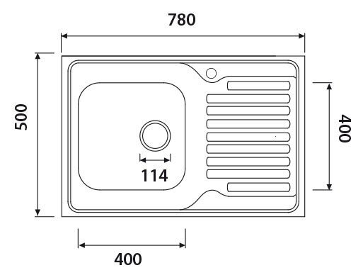 Мойка из нержавеющей стали Kaiser KSS-7850L Мойка из нержавеющей стали Kaiser KSS-7850L
