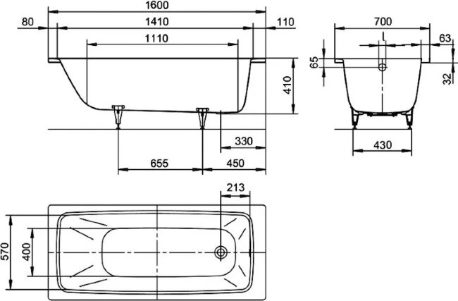 Стальная ванна Kaldewei Cayono 160x70 mod. 748 с покрытием Easy-Clean 274800013001 Стальная ванна Kaldewei Cayono 160x70 mod. 748 с покрытием Easy-Clean 274800013001