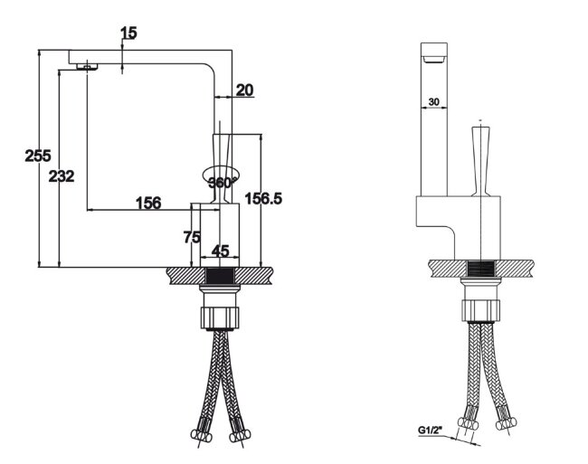 Смеситель Kaiser 65044 Vista для кухни