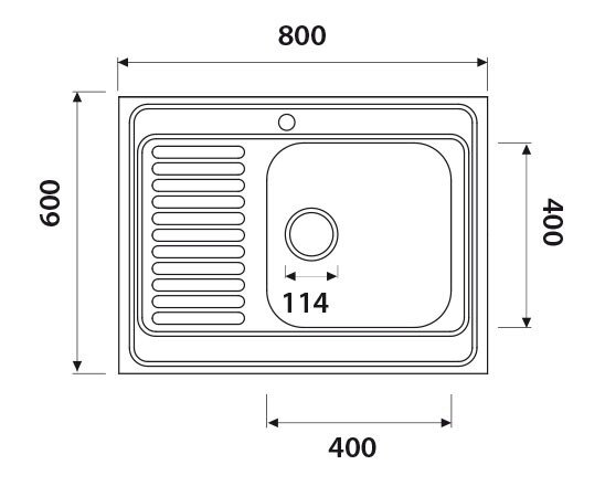 Мойка из нержавеющей стали Kaiser KSS-8060R Мойка из нержавеющей стали Kaiser KSS-8060R