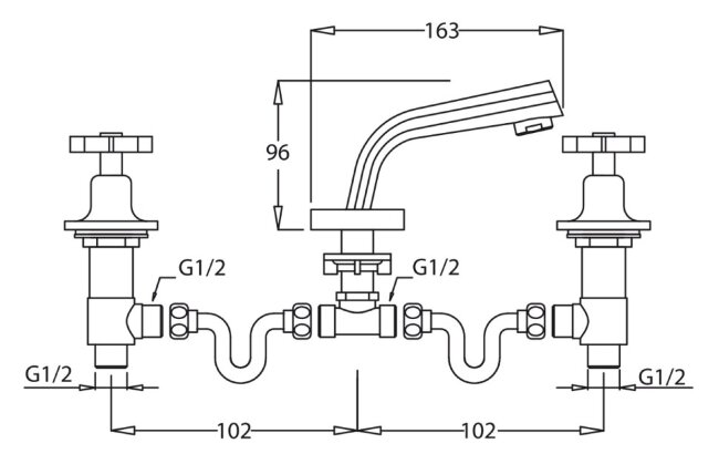 Смеситель Kaiser 47222 Logo для раковины Смеситель Kaiser 47222 Logo для раковины