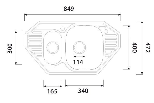 Мойка из нержавеющей стали Kaiser KSS-8547 Мойка из нержавеющей стали Kaiser KSS-8547
