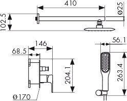 Смеситель Kaiser 66077 Rios для скрытого монтажа Смеситель Kaiser 66077 Rios для скрытого монтажа