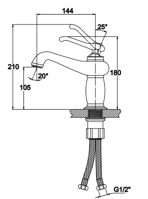 Смеситель Kaiser 47711-1 Logo для раковины Смеситель Kaiser 47711-1 Logo для раковины