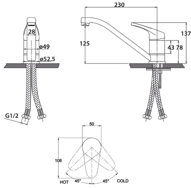 Смеситель Kaiser 66233 County для кухни