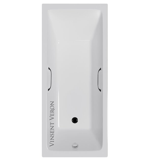 Ванна чугунная Vinsent Veron Square 140x70 с отверстиями для ручек Ванна чугунная Vinsent Veron Square 140x70 с отверстиями для ручек