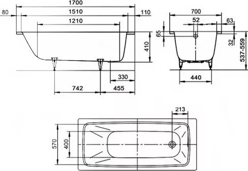 Стальная ванна Kaldewei Cayono 170x70 mod. 749 с покрытием Easy-Clean 274900013001 Стальная ванна Kaldewei Cayono 170x70 mod. 749 с покрытием Easy-Clean 274900013001