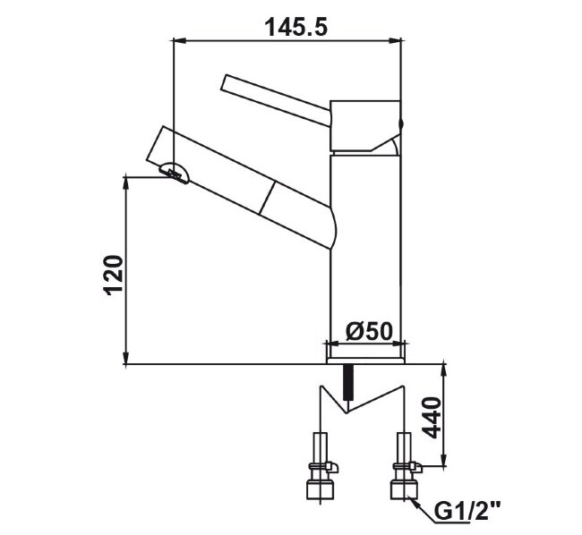 Смеситель Kaiser 26011 Merkur для раковины