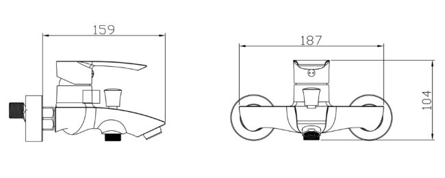 Смеситель Kaiser 67022 Aurora для ванны