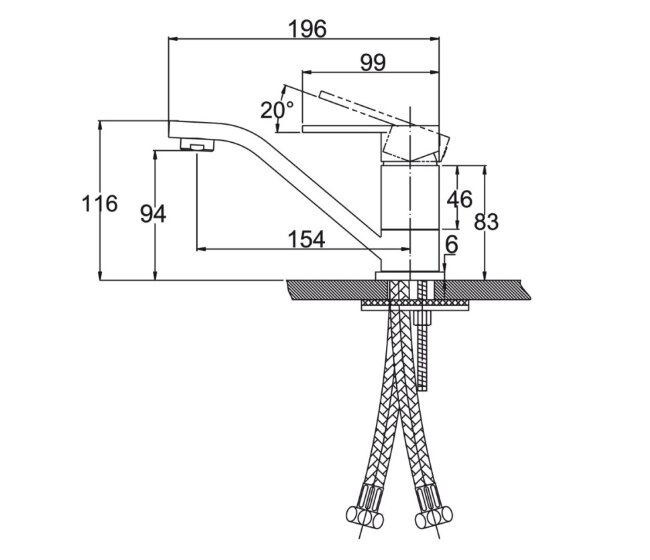 Смеситель Kaiser 34010-4 Sonat для раковины