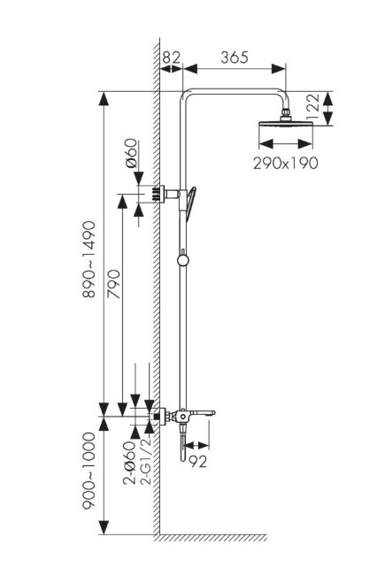 Душевая система Kaiser 01182-2 Elite с термостатом