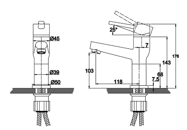 Смеситель Kaiser 49011 Indivi для раковины Смеситель Kaiser 49011 Indivi для раковины