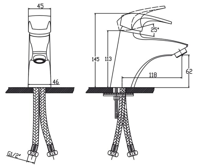 Смеситель Kaiser 68011 Guss для раковины