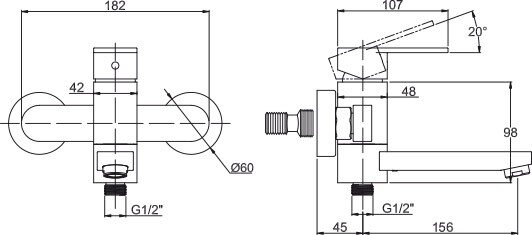 Смеситель Kaiser 34022-L Sonat для ванны