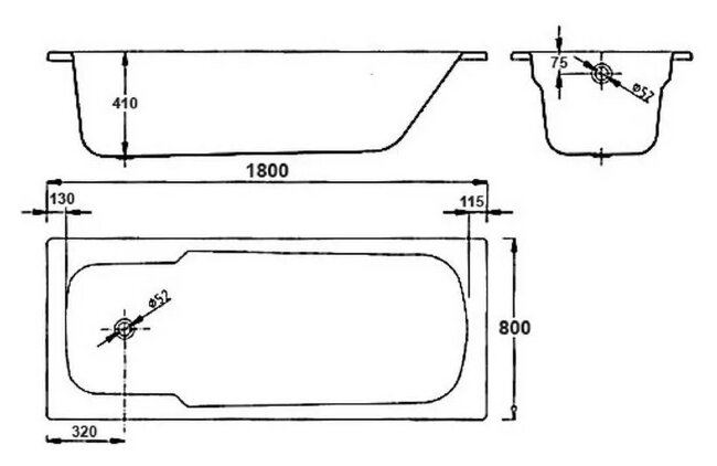 Стальная ванна BLB Atlantica 180x80 B80A Стальная ванна BLB Atlantica 180x80 B80A