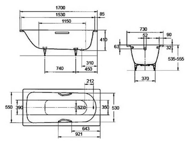 Стальная ванна Kaldewei Advantage Saniform Plus Star 170x75 mod. 336 с ручками, с покрытием Anti-Slip и Easy-Clean 133630003001 Стальная ванна Kaldewei Advantage Saniform Plus Star 170x75 mod. 336 с ручками, с покрытием Anti-Slip и Easy-Clean 133630003001