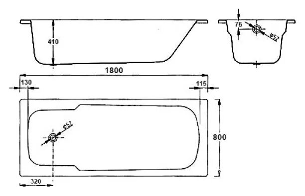 Стальная ванна BLB Atlantica 180x80 B80A handles с отверстиями под ручки Стальная ванна BLB Atlantica 180x80 B80A handles с отверстиями под ручки